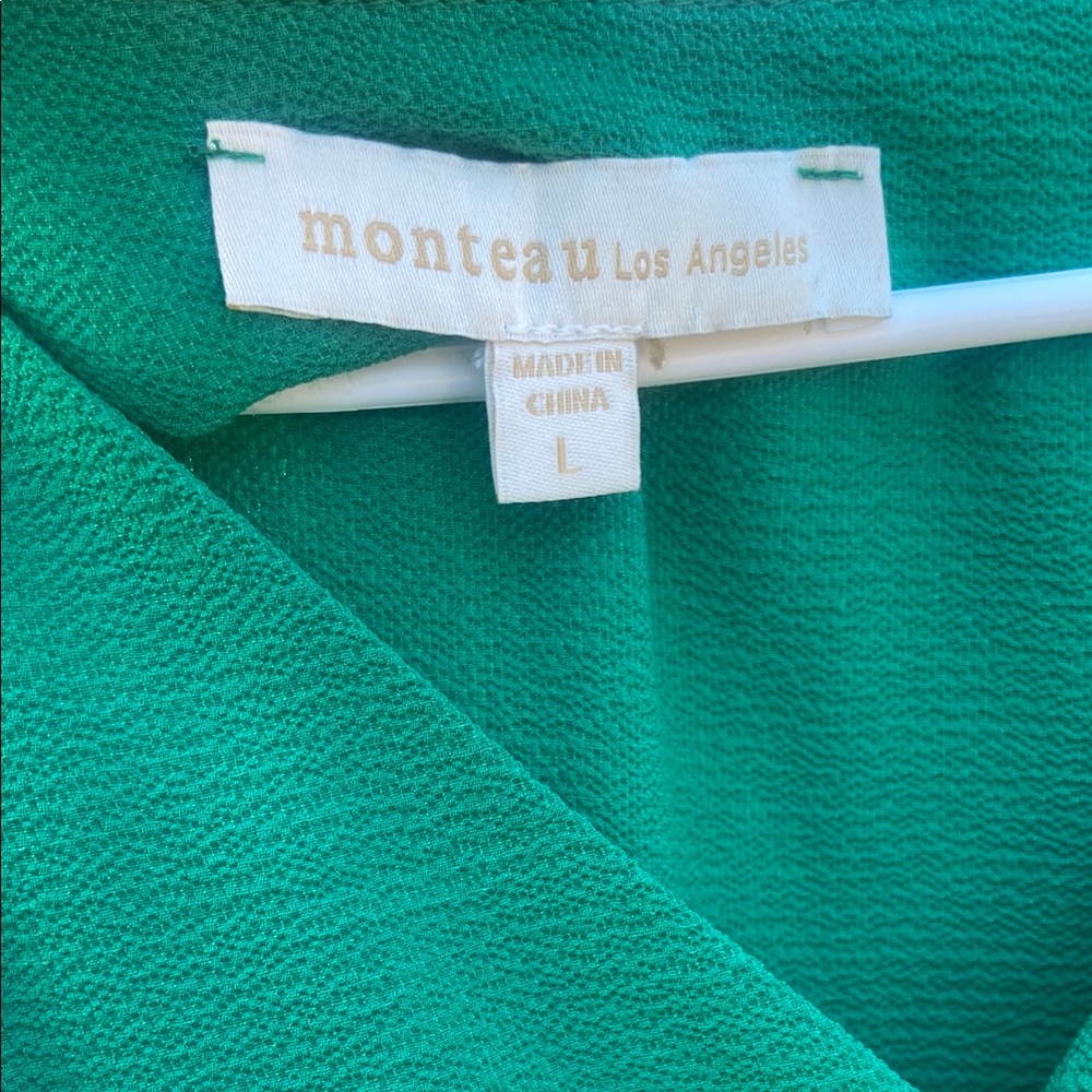 Monteau Vibrant Green Blouse